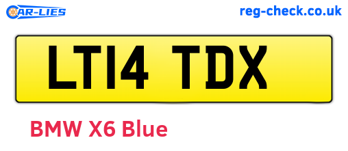 LT14TDX are the vehicle registration plates.