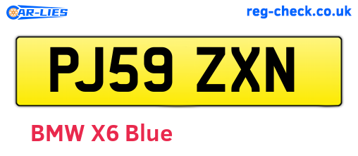PJ59ZXN are the vehicle registration plates.