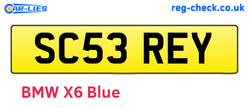 SC53REY are the vehicle registration plates.