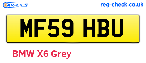 MF59HBU are the vehicle registration plates.