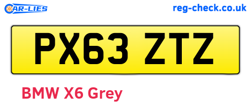 PX63ZTZ are the vehicle registration plates.