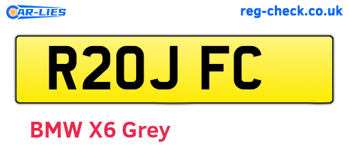 R20JFC are the vehicle registration plates.