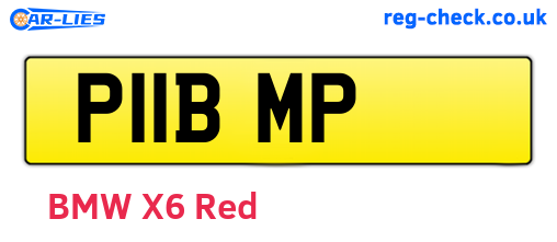 P11BMP are the vehicle registration plates.