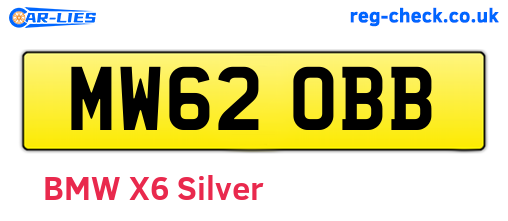 MW62OBB are the vehicle registration plates.