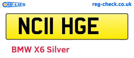NC11HGE are the vehicle registration plates.