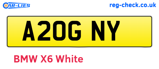 A20GNY are the vehicle registration plates.