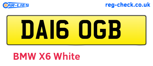 DA16OGB are the vehicle registration plates.