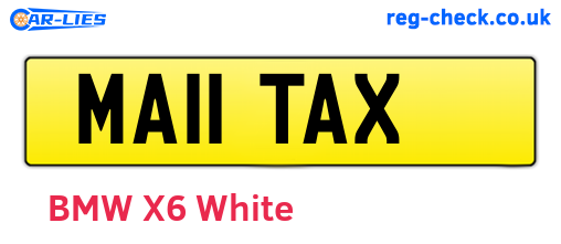 MA11TAX are the vehicle registration plates.