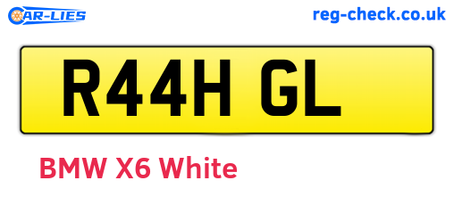 R44HGL are the vehicle registration plates.