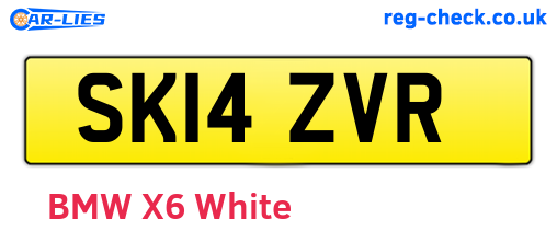 SK14ZVR are the vehicle registration plates.