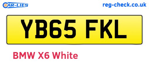 YB65FKL are the vehicle registration plates.