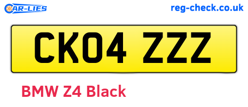 CK04ZZZ are the vehicle registration plates.