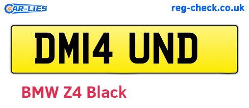 DM14UND are the vehicle registration plates.