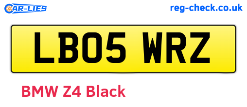 LB05WRZ are the vehicle registration plates.