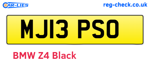 MJ13PSO are the vehicle registration plates.