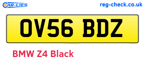OV56BDZ are the vehicle registration plates.