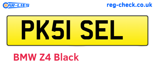 PK51SEL are the vehicle registration plates.