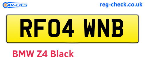 RF04WNB are the vehicle registration plates.
