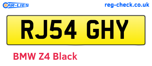 RJ54GHY are the vehicle registration plates.