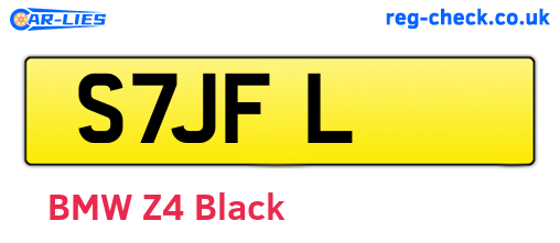 S7JFL are the vehicle registration plates.
