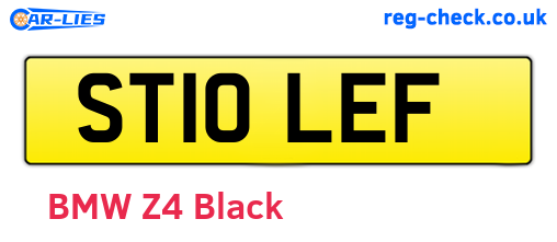 ST10LEF are the vehicle registration plates.