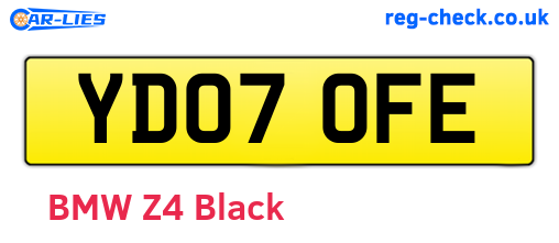 YD07OFE are the vehicle registration plates.