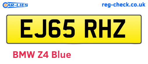 EJ65RHZ are the vehicle registration plates.
