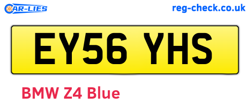 EY56YHS are the vehicle registration plates.