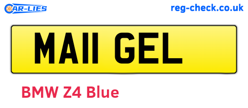 MA11GEL are the vehicle registration plates.