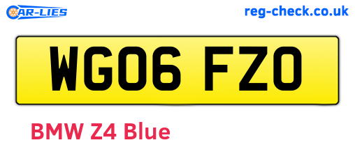WG06FZO are the vehicle registration plates.
