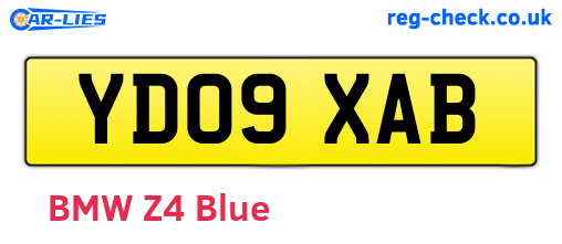 YD09XAB are the vehicle registration plates.