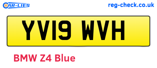 YV19WVH are the vehicle registration plates.