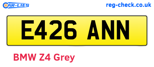 E426ANN are the vehicle registration plates.