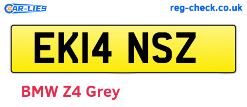 EK14NSZ are the vehicle registration plates.