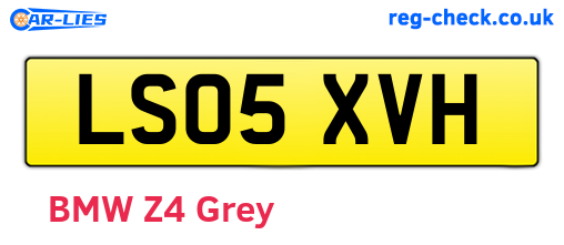 LS05XVH are the vehicle registration plates.