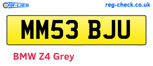 MM53BJU are the vehicle registration plates.