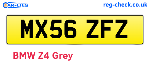 MX56ZFZ are the vehicle registration plates.