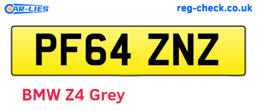 PF64ZNZ are the vehicle registration plates.