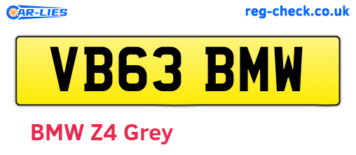 VB63BMW are the vehicle registration plates.
