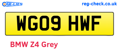 WG09HWF are the vehicle registration plates.