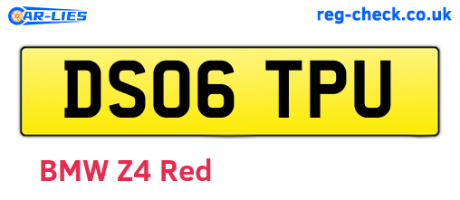 DS06TPU are the vehicle registration plates.