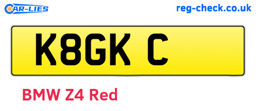 K8GKC are the vehicle registration plates.