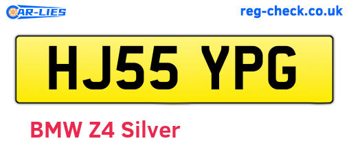 HJ55YPG are the vehicle registration plates.