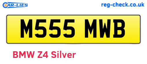 M555MWB are the vehicle registration plates.