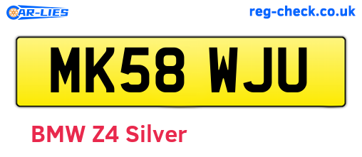 MK58WJU are the vehicle registration plates.