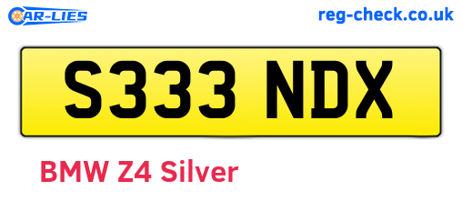 S333NDX are the vehicle registration plates.