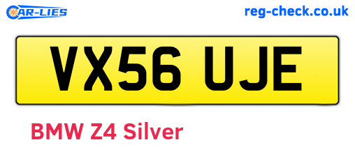 VX56UJE are the vehicle registration plates.