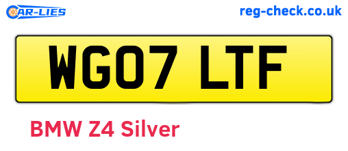 WG07LTF are the vehicle registration plates.