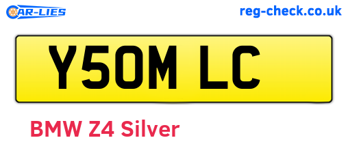 Y50MLC are the vehicle registration plates.
