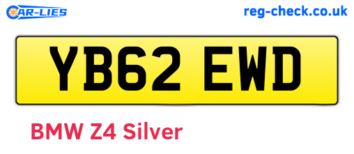 YB62EWD are the vehicle registration plates.